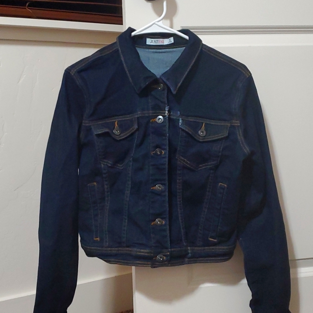 Just Fab Blue Jean Jacket, Size M